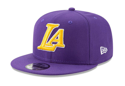 Los Angeles Lakers Snapback New Era 9Fifty Back Half YLW Purple Cap Hat