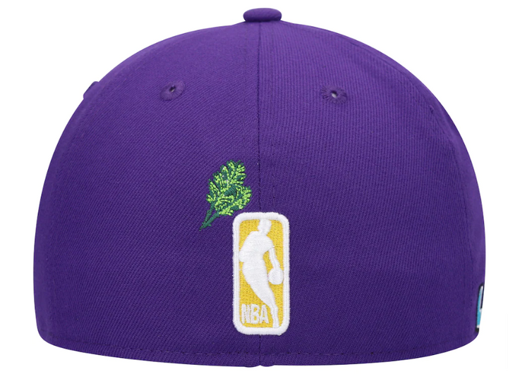 Los Angeles Lakers Fitted New Era 59Fifty Stateview Purple Cap Hat Grey UV - THE 4TH QUARTER