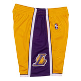 Los Angeles Lakers Mens Mitchell & Ness 2009-10 Swingman Shorts Yellow