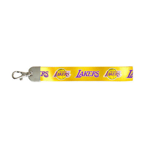 Los Angeles Lakers Keychain Wristlet Lanyard Gold