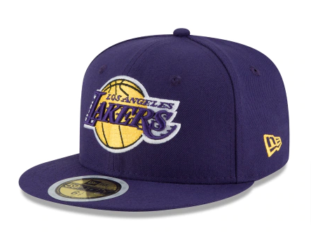 Los Angeles Lakers Kids Fitted New Era 59Fifty Basic Purple Cap Hat