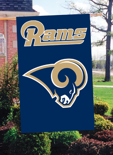 Los Angeles Rams Nylon 2-Sided Oversized Flag 44" x 28" Gold Logo - THE 4TH QUARTER