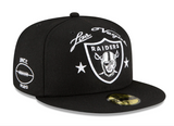Las Vegas Raiders Fitted New Era 59Fifty Starry Black Cap Hat