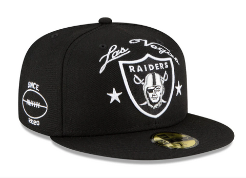 Las Vegas Raiders Fitted New Era 59Fifty Starry Black Cap Hat – THE 4TH  QUARTER