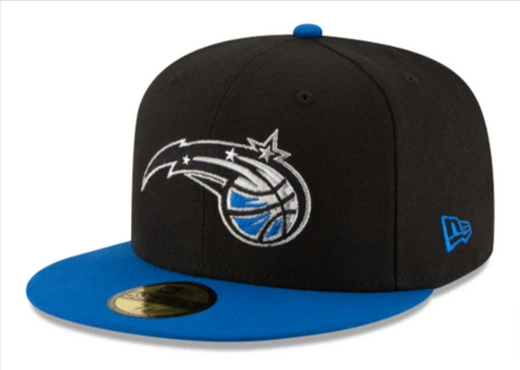 Orlando Magic Fitted 59Fifty New Era Cap Hat 2 Tone Black Blue