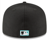 Florida Marlins Fitted New Era 59Fifty Cooperstown Collection Wool Black Cap Hat