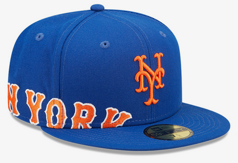 New York Mets Fitted New Era 59FIFTY Sidesplit Hat Cap Green UV