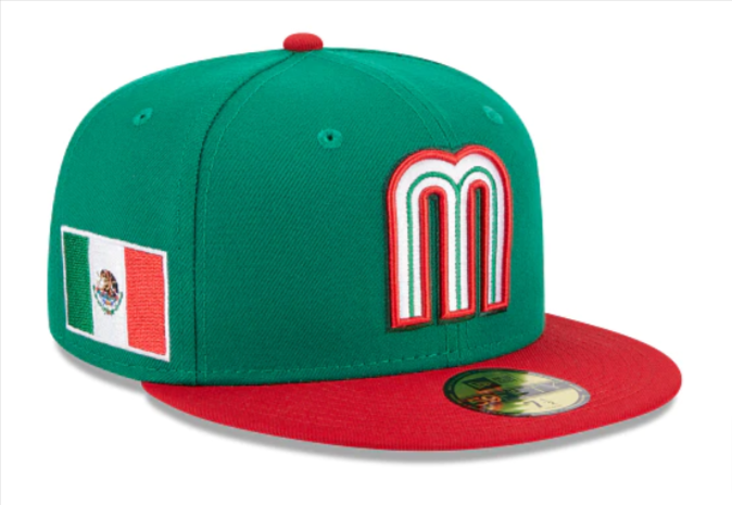 Mexico Fitted New Era 59FIFTY 2023 World Baseball Classics Green Red Hat Cap - THE 4TH QUARTER