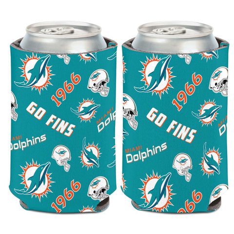 Miami Dolphins 12oz Scatterprint Can Cooler Kaddy Holder