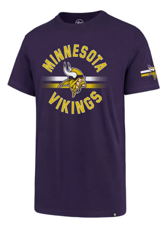 Minnesota Vikings Mens 47 Brand Looper Super Rival T-Shirt Purple - THE 4TH QUARTER