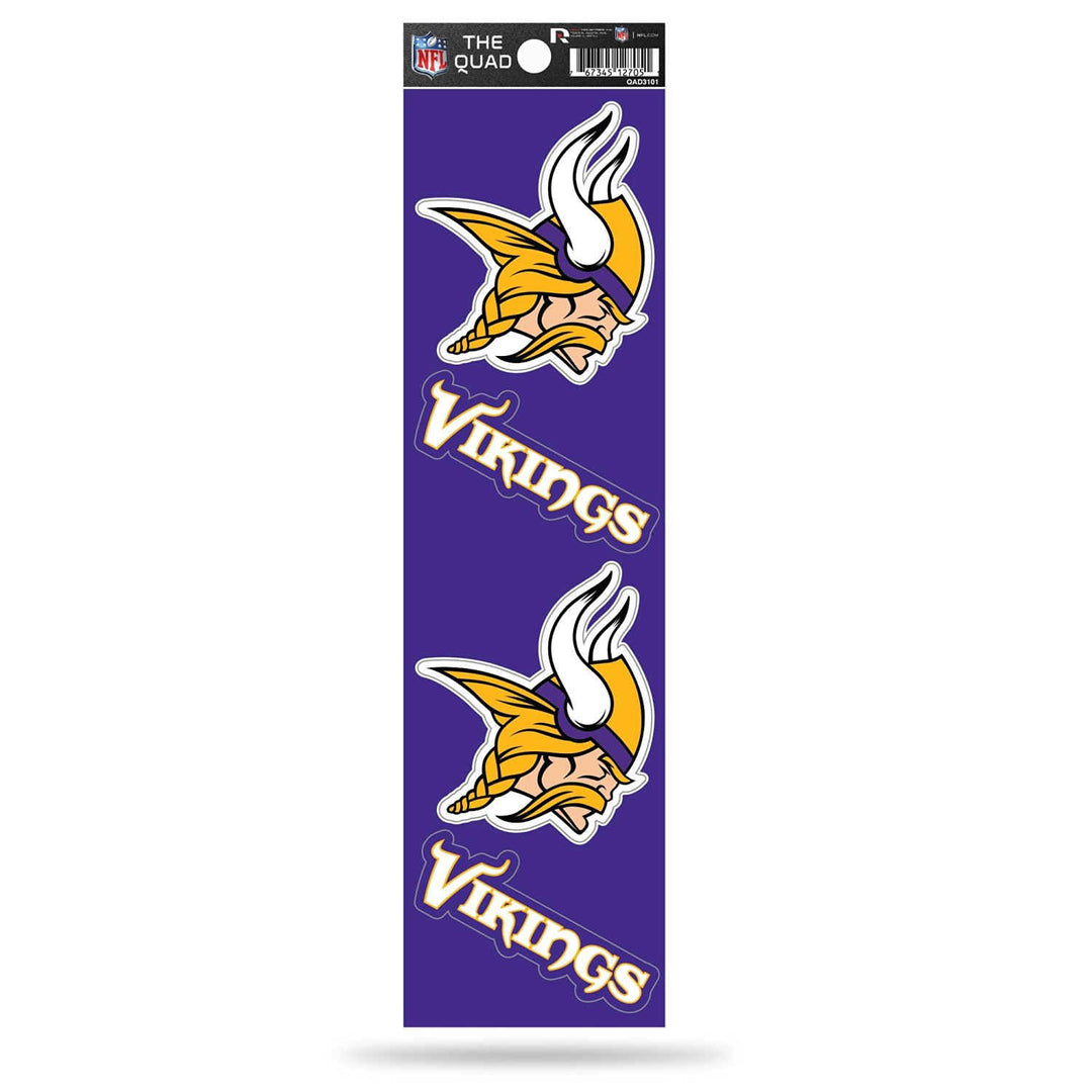 Minnesota Vikings The Quad 4-Pack Decal - THE 4TH QUARTER