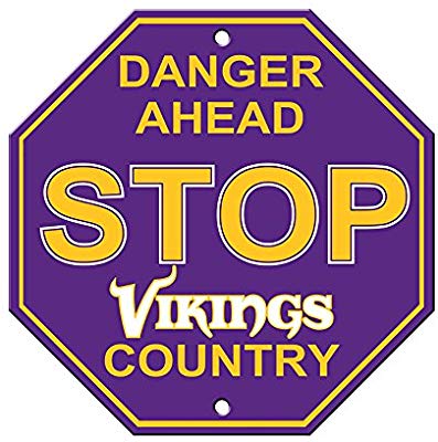 Minnesota Vikings Bar Home Decor Plastic Stop Sign - THE 4TH QUARTER