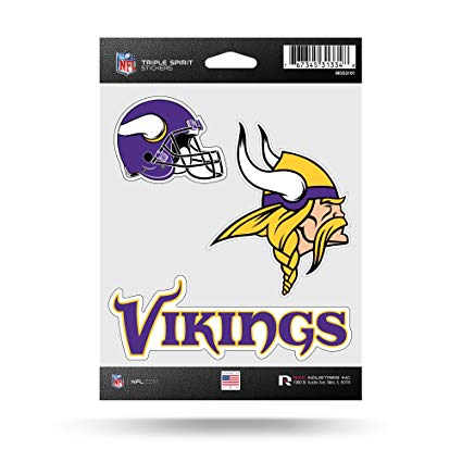 Minnesota Vikings Sticker Triple Spirit Pack - THE 4TH QUARTER