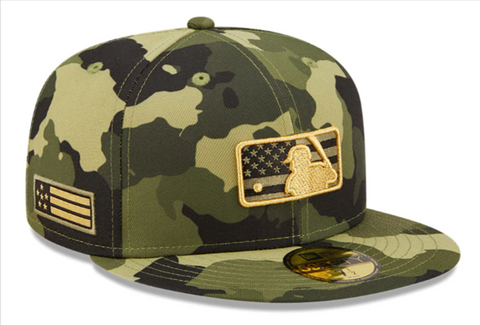 Major League Baseball MLB Fitted New Era 59Fifty Armed Forces 2022 Cap Hat