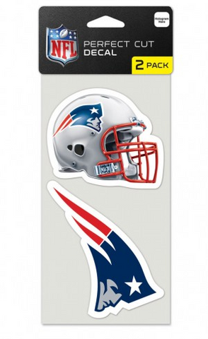 New England Patriots 4x4 Perfect Cut Decal 2 Pack - THE 4TH QUARTER