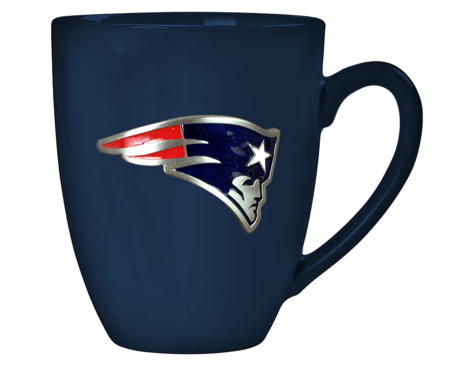 New England Patriots 15oz. Bistro Coffee Mug Cup - THE 4TH QUARTER