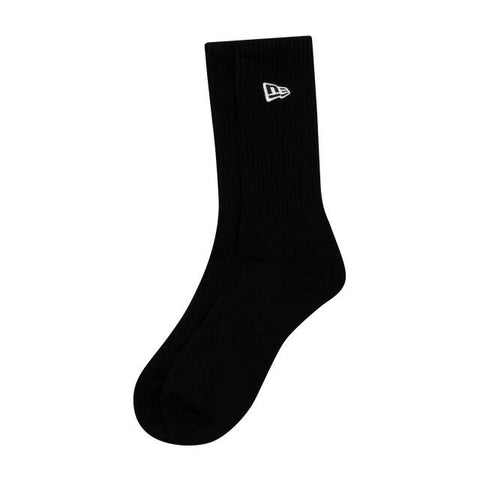 New Era Brand Mens Crew Socks 2 Pairs Black