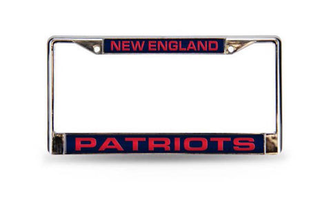 New England Patriots Laser Chrome License Plate Frame - THE 4TH QUARTER