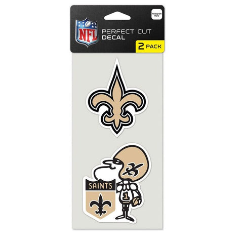 New Orleans Saints 4x4 Perfect Cut Decal 2 Pack Throwback