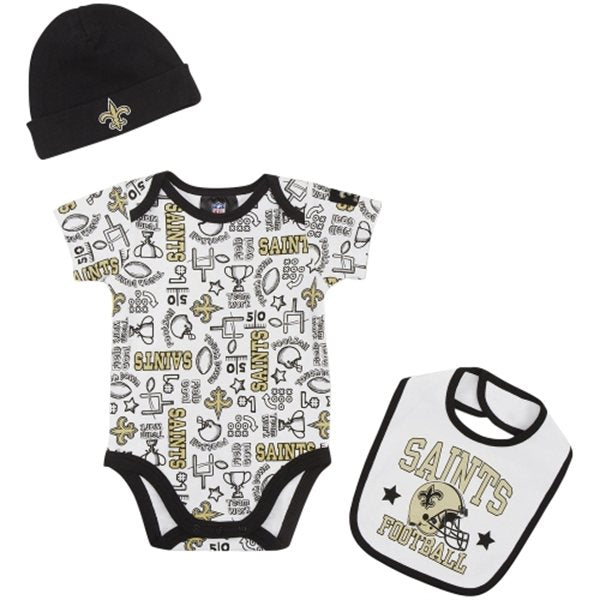 New Orleans Infant 3-Piece Bodysuit, Bib & Cap Set - THE 4TH QUARTER