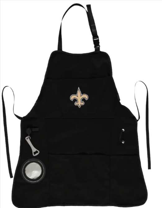 New Orleans Saints Black Four-Pocket Apron - THE 4TH QUARTER