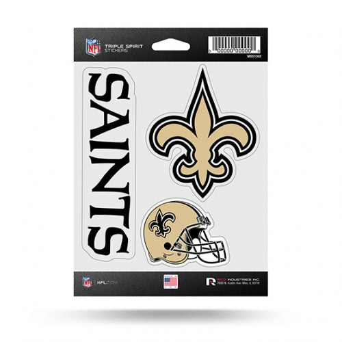 New Orleans Saints Sticker Triple Spirit Pack - THE 4TH QUARTER