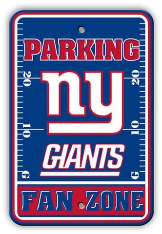New York Giants Plastic 12"x18" Team Fan Zone Parking Sign - THE 4TH QUARTER