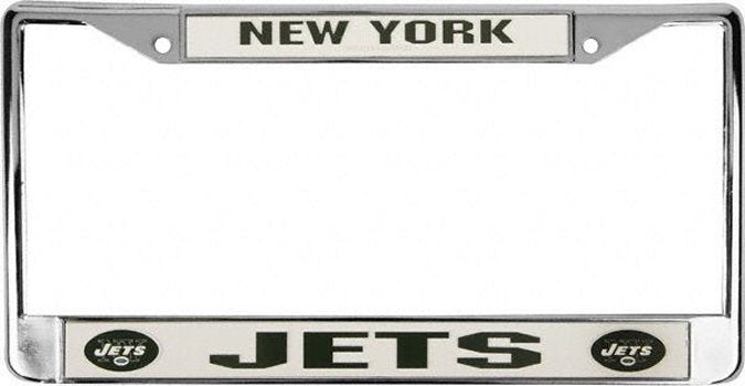 New York Jets Chrome License Plate Frame - THE 4TH QUARTER