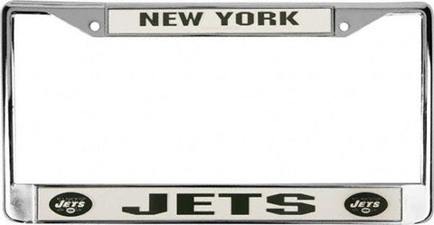 New York Jets Chrome License Plate Frame