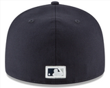 New York Yankees Fitted New Era 59FIFTY Cooperstown Wool Navy Cap Hat Grey UV