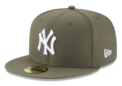 New York Yankees Fitted New Era 59Fifty Olive Cap Hat - THE 4TH QUARTER
