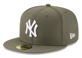 New York Yankees Fitted New Era 59Fifty Olive Cap Hat