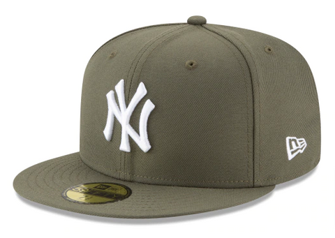 New York Yankees Fitted New Era 59Fifty Olive Cap Hat