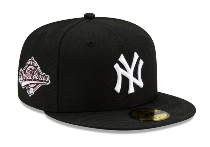 New York Yankees Fitted New Era 59Fifty World Series 1996 Pink Paisley UV Black Cap Hat - THE 4TH QUARTER
