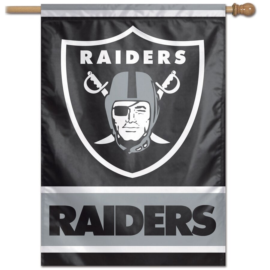 Oakland Raiders 28" x 40" Vertical Flag - THE 4TH QUARTER