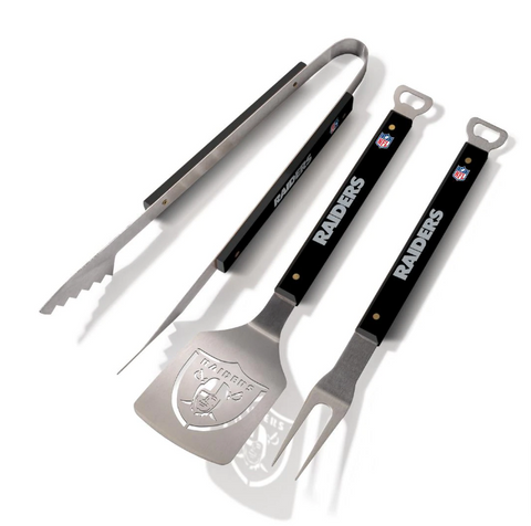 Raiders Spirit Series Heavy Duty 3-Piece BBQ Set