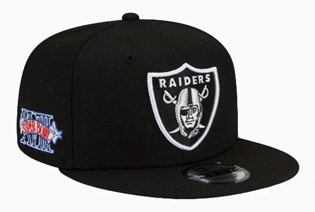 Los Angeles Raiders Snapback New Era 9Fifty Super Bowl XVIII Cap Hat Black - THE 4TH QUARTER