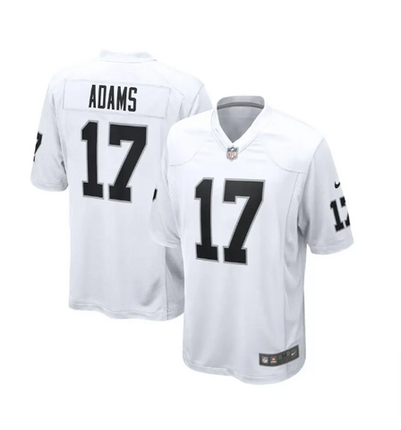 Raiders Mens Jersey #17 Devante Adams Game White Replica