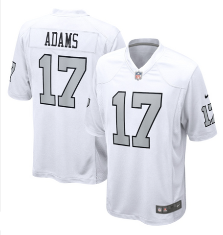 Raiders Mens Jersey #17 Adams Game White Replica