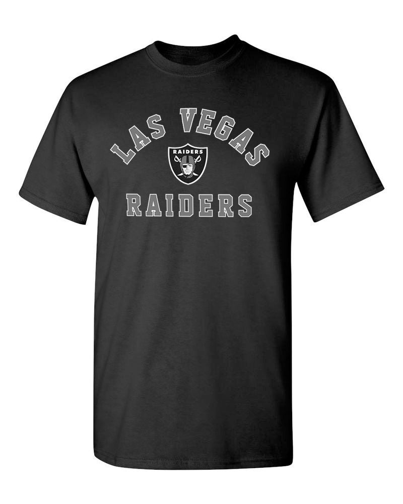 Raiders Mens T-Shirt 47 Brand Varsity Arch Black - THE 4TH QUARTER