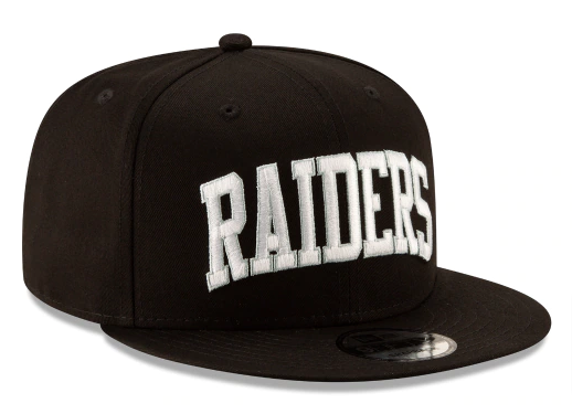 Los Angeles Raiders Snapback New Era 9Fifty Basic Arched Hat Cap Black - THE 4TH QUARTER