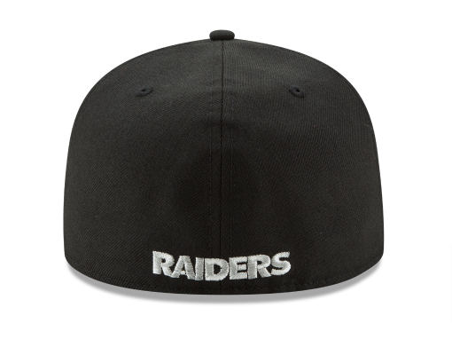 Oakland Raiders Fitted New Era 59Fifty Basic Black Cap Hat - THE 4TH QUARTER