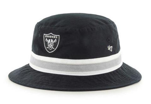 Raiders Bucket 47 Striped Hat Black