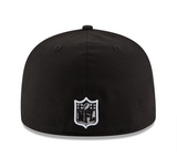 Oakland Raiders Fitted League Basic New Era 59Fifty Cap Hat Black White - THE 4TH QUARTER
