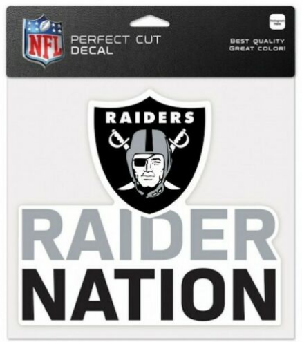 Raiders Nation Decal Logo 8x8 Die-Cut Sticker - THE 4TH QUARTER