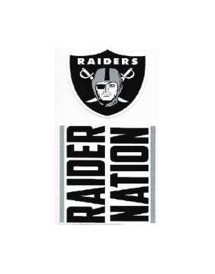 Oakland Raiders Die Cut Double Up Sticker - THE 4TH QUARTER