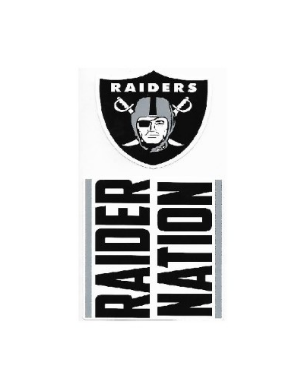 Oakland Raiders Die Cut Double Up Sticker