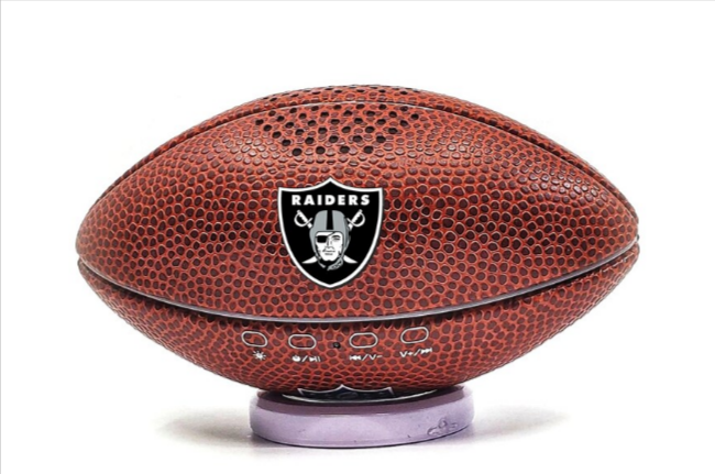 Las Vegas Raiders Portable Bluetooth Nima Football Speaker - THE 4TH QUARTER