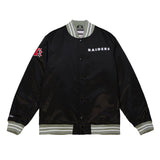 Oakland Raiders Mens Jacket Mitchell & Ness Heavyweight Satin