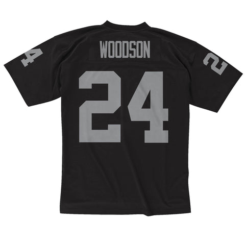 Oakland Raiders Mens Jersey Mitchell & Ness Charles Woodson #24 Black 1998